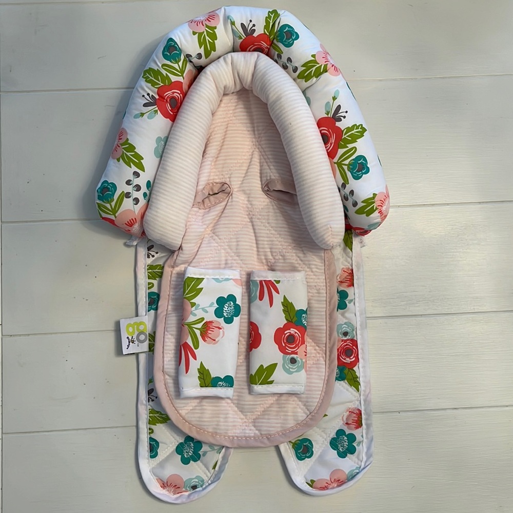Go by Goldbug Duo Head Support - Floral - Car Seat Insert